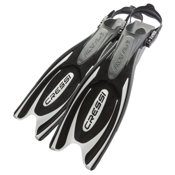 Cressi Frog Plus finner sort / s�lv