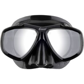 Cressi Focus maske sort / sort / s�lv mirrored lens