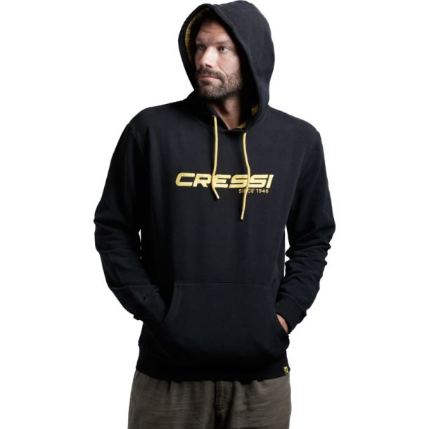 Cressi Cressi 1946 hoodie sort / gul