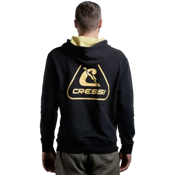Cressi Cressi 1946 hoodie sort / gul