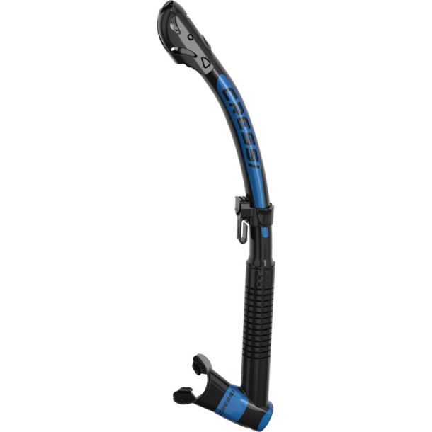 Cressi Itaca Ultra Dry snorkel svart/bl� metallic