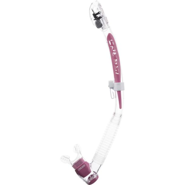 Cressi Itaca Ultra Dry snorkel klar/rosa