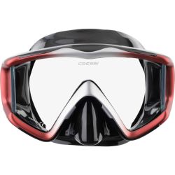 Cressi Liberty Triside dykkermaske sort / r�d / s�lv