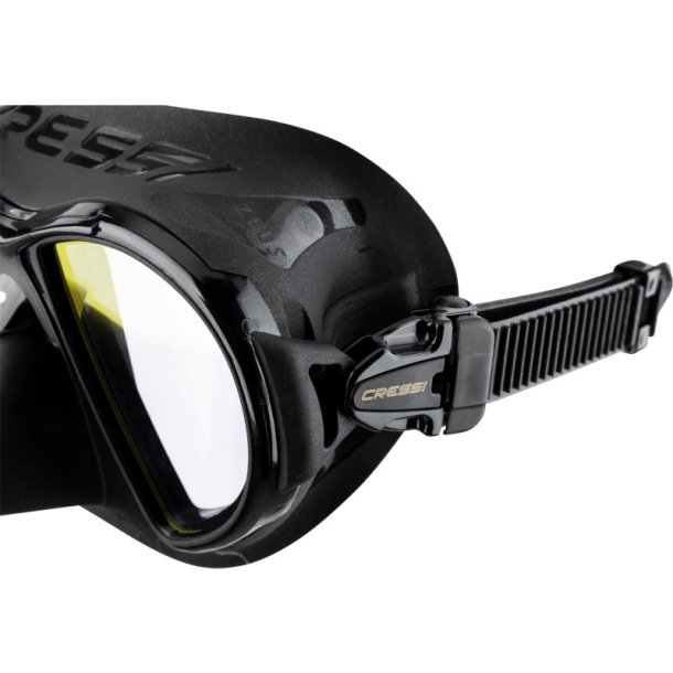 Cressi Zeus maske sort / sort / bl� / orange glas