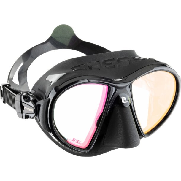 Cressi Zeus maske sort / sort / bl� / orange glas