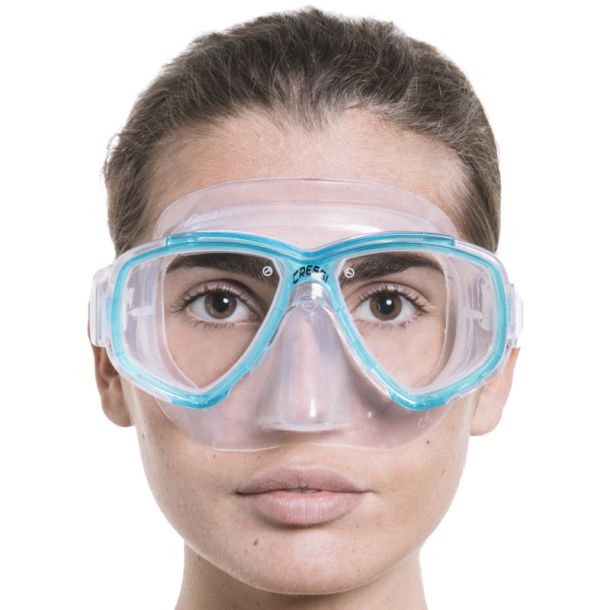Cressi Perla maske klar / aquamarine