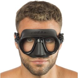 Cressi Calibro dykkermaske sort / sort / s�lv mirrored lens
