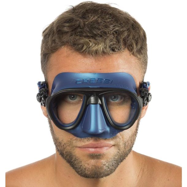 Cressi Calibro maske bl� metal / sort