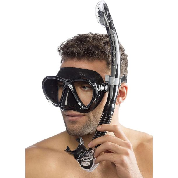 Cressi Big Eyes Evolution + Alpha Ultra Dry snorkel combo