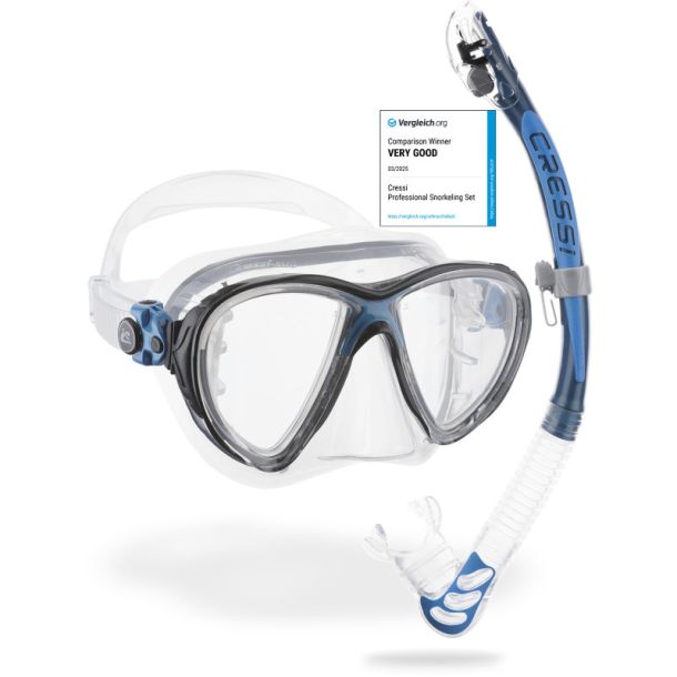 Cressi Big Eyes Evolution + Alpha Ultra Dry snorkel combo