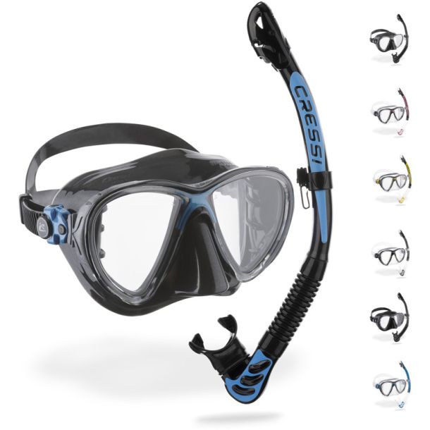 Cressi Big Eyes Evolution + Alpha Ultra Dry snorkel combo